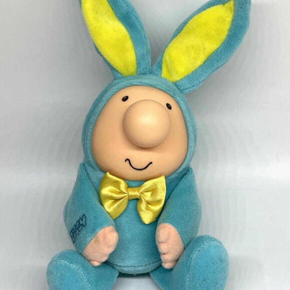 Ziggy Easter‎ Bunny Plush 9" Rubber Face American Greetings Vintage 1988
